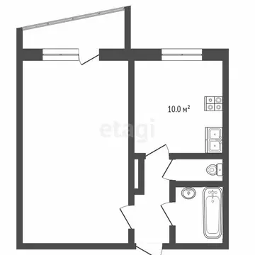 1-комнатная квартира: Тюмень, улица Мельникайте, 127А (32.5 м)