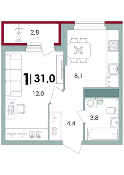 1-к кв. Тверская область, Калининский муниципальный округ, д. Батино  ...