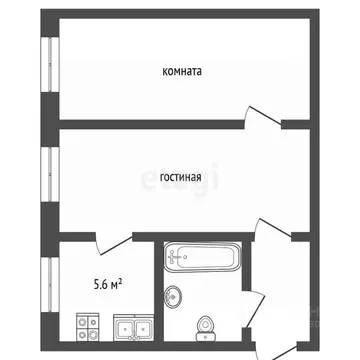 2-к кв. Мордовия, Саранск просп. 60 лет Октября, 89 (41.2 м)