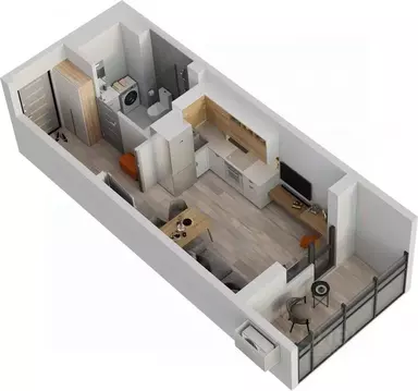 1-к кв. Татарстан, Набережные Челны ул. Карманова, 45 (26.7 м)