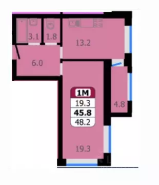 1-к кв. Чувашия, Новочебоксарск Восточная ул., 1к2 (48.2 м)