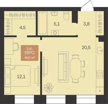 1-к кв. Ямало-Ненецкий АО, Новый Уренгой Созидателей мкр, Атмосфера. ...