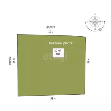 Участок в село Новолыбаево, Первомайская улица (13 м)