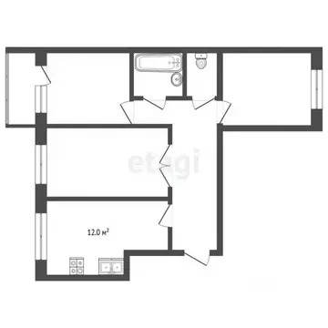 3-к кв. Костромская область, Кострома ул. Олега Юрасова, 1 (79.3 м)