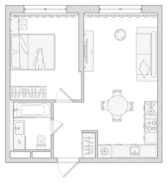 1-к кв. Москва Бусиновский Парк жилой комплекс, 1.4 (42.7 м)