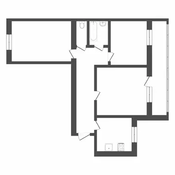 3-комнатная квартира: Тюмень, улица Мира, 27 (62.2 м)