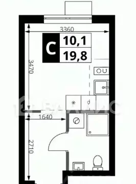 Продается 1-комнатная квартира