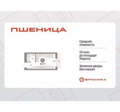 Квартира-студия: Новосибирский район, рабочий посёлок Краснообск, 3-й ...