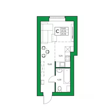 1-к кв. Башкортостан, Уфимский район, Зубовский сельсовет, с. Зубово ...