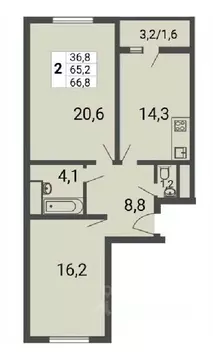 2-к кв. Москва ул. Липчанского, 10 (66.8 м)