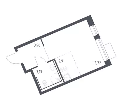 Студия Москва Молжаниново жилой комплекс, к4 (22.26 м)
