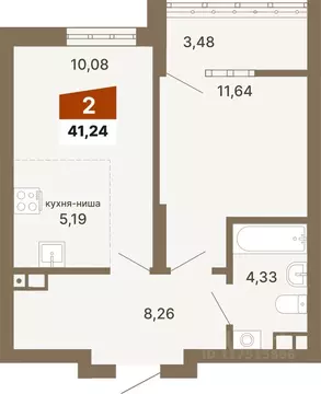 1-к кв. Свердловская область, Екатеринбург ул. Волгоградская, 197к2 ...