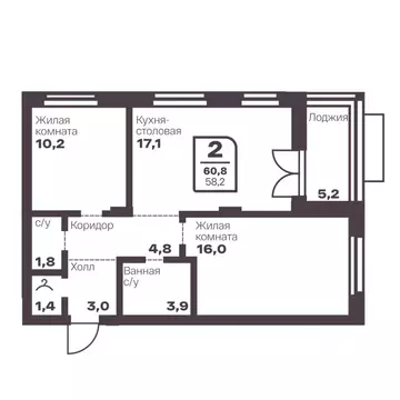 2-к кв. Челябинская область, Магнитогорск Голос Притяжение жилой ...