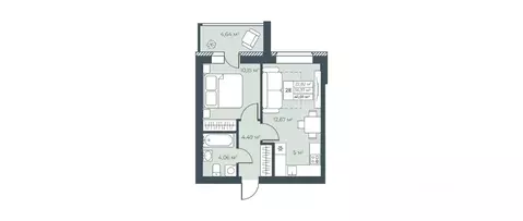 2-к кв. Нижегородская область, Выкса инженера Шухова кв-л,  (41.01 м)