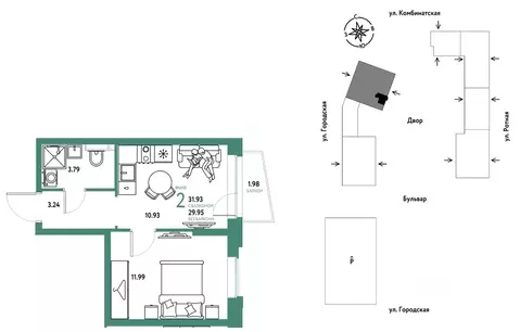 2-к кв. Свердловская область, Екатеринбург муниципальное образование, ...