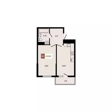 1-к кв. Ростовская область, Аксайский район, Щепкинское с/пос, пос. ...