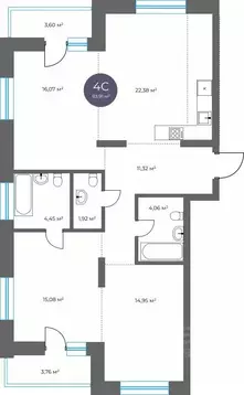 4-к кв. Новосибирская область, Новосибирск Академгородок мкр, ул. ...