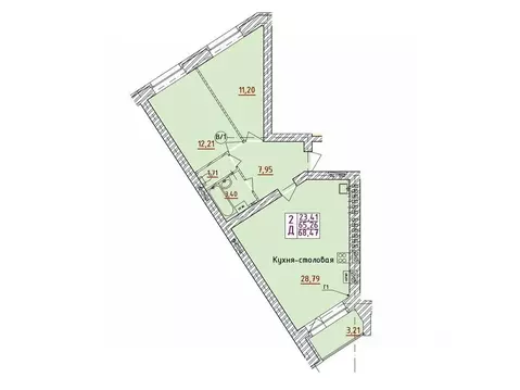 2-к кв. Ярославская область, Ярославский муниципальный округ, пос. ...