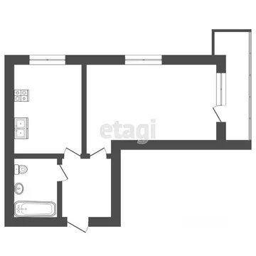 1-к кв. Мордовия, Саранск Севастопольская ул., 13 (43.8 м)