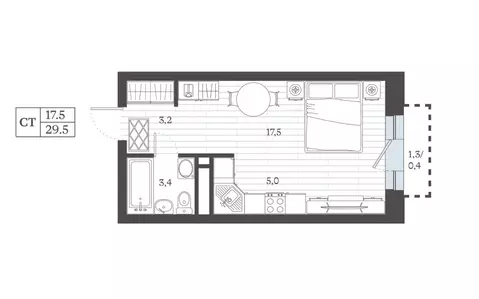Студия Дагестан, Дербент ул. Сальмана (29.49 м)