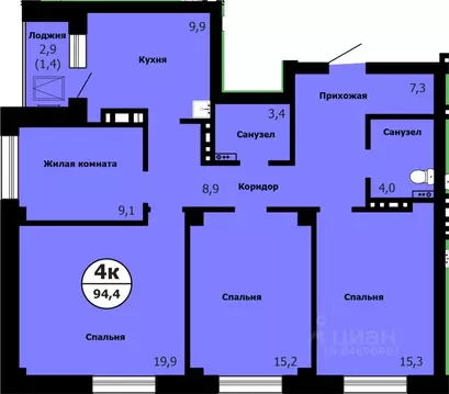 4-к кв. Красноярский край, Красноярск Сад № 2 Локомотивного Депо СНТ, ...
