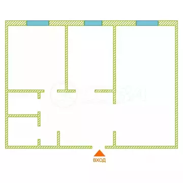 2-к кв. Курганская область, Курган Промышленная ул., 31 (49.3 м)