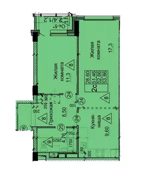 2-к кв. Московская область, Солнечногорск городской округ, Голубое пгт ...