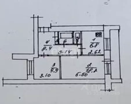 2-к кв. Тверская область, Тверь Комсомольский просп., 10 (51.2 м)