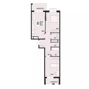 2-к кв. Адыгея, Тахтамукайский район, Старобжегокайское с/пос, Новая ...