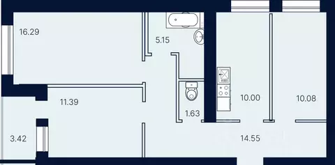 3-к кв. Саратовская область, Саратов ул. Имени Николая Егорова (72.51 ...