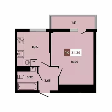 1-к кв. Ростовская область, Аксайский район, Щепкинское с/пос, пос. ...