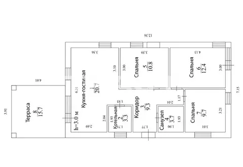 Дом в Медовка, улица Полковника Зайцева, 107 (88 м)