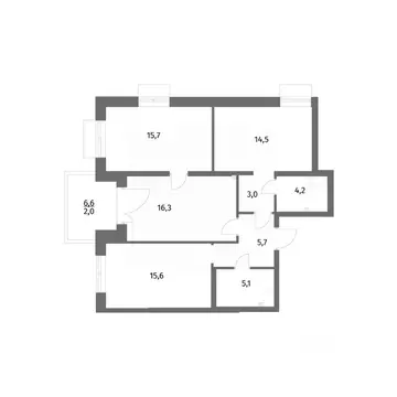 3-к кв. Санкт-Петербург ул. Шкиперский проток, 19 (82.1 м)