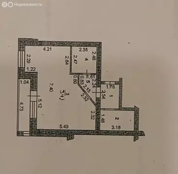 1-комнатная квартира: Липецк, улица Космонавтов, 39/5 (51.7 м)