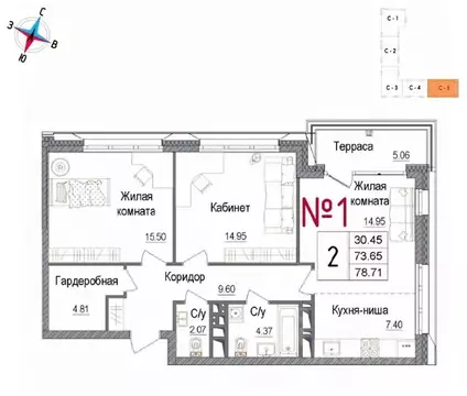 2-к кв. Московская область, Наро-Фоминск ул. Володарского, 10 (78.71 ...