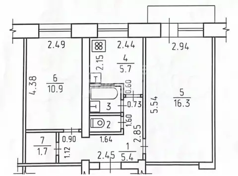 2-к кв. Удмуртия, Ижевск Сельская ул., 1 (43.4 м)