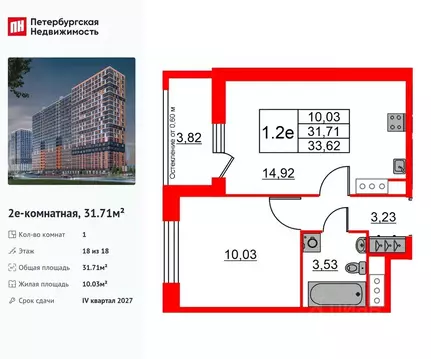 1-к кв. Ленинградская область, Всеволожский район, Свердловское ...
