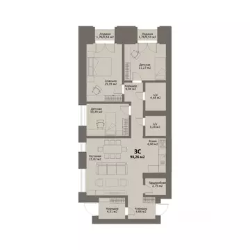 3-к кв. Челябинская область, Сосновский муниципальный округ, Поселок ...