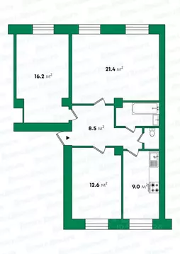 3-к кв. Кировская область, Киров ул. Короленко, 14 (72.4 м)