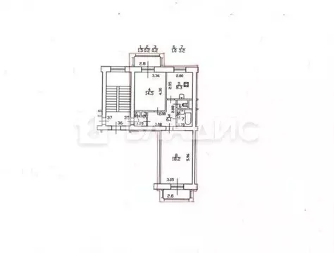2-к кв. Санкт-Петербург просп. Кима, 13А (54.8 м)
