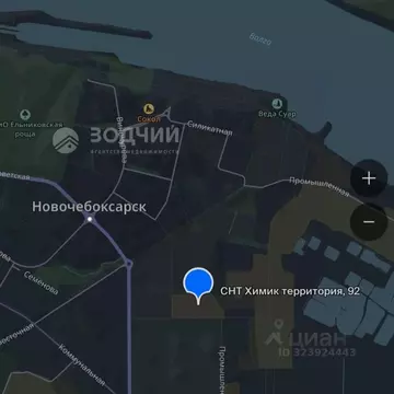 Участок в Чувашия, Новочебоксарск Химик садоводческое товарищество, 92 ...