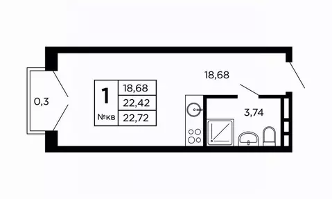 Студия Смоленская область, Смоленск проезд Маршала Конева, 32 (22.75 ...