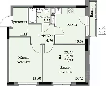 2-к кв. Удмуртия, Ижевск Автопроизводство жилрайон, 3-й мкр, Арден на ...