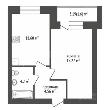 1-к кв. Вологодская область, Череповец Октябрьский просп., 94 (36.0 м)