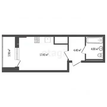 Студия Тюменская область, Тюмень Интернациональная ул., 197А (29.4 м)
