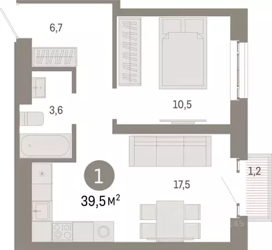 1-к кв. Москва Тагильская ул., 6/1 (39.5 м)