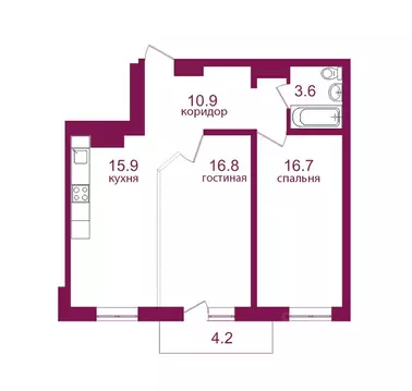 2-к кв. Иркутская область, Иркутск Топкинский мкр, 69 (68.1 м)