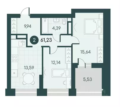 2-к кв. Курганская область, Курган Малиновые высоты жилой комплекс ...