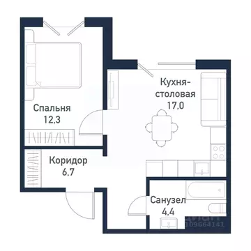 1-к кв. Челябинская область, Челябинский городской округ, пос. ...