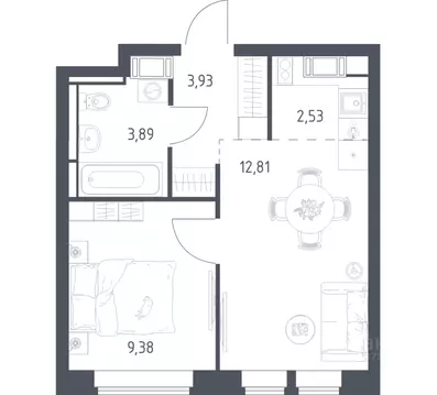 1-к кв. Московская область, Красногорск городской округ, Путилково пгт ...